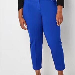 Liz Claiborne Emma Blue Cropped Tailored Pants